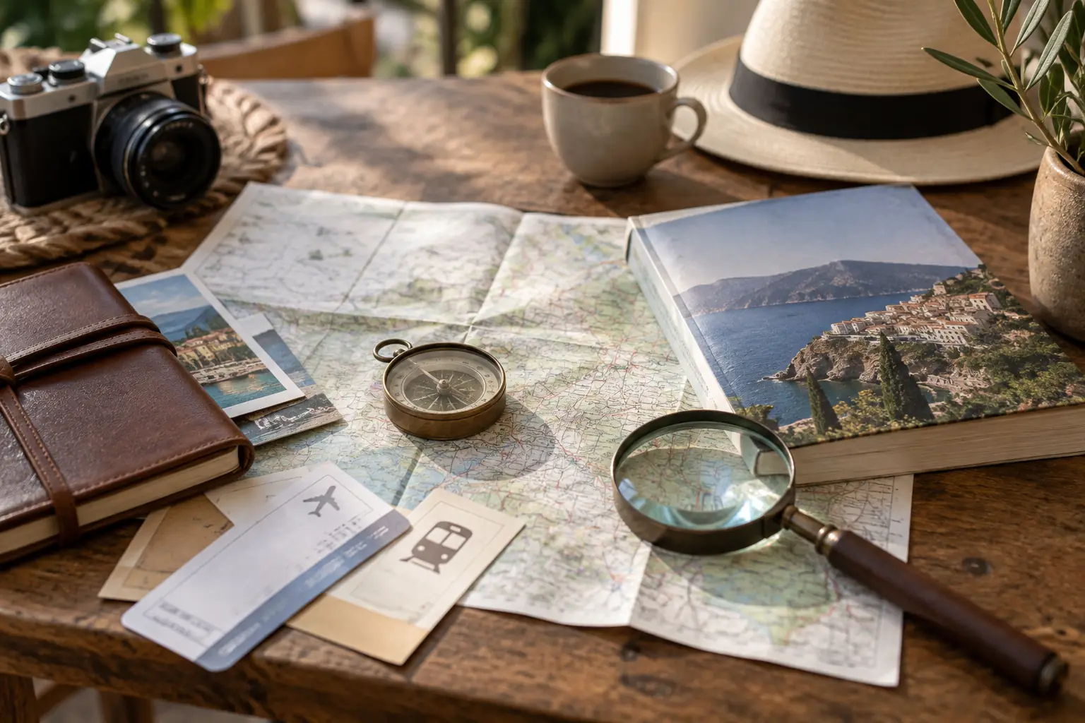 Carnet de voyage et documents pour apprendre le vocabulaire touristique