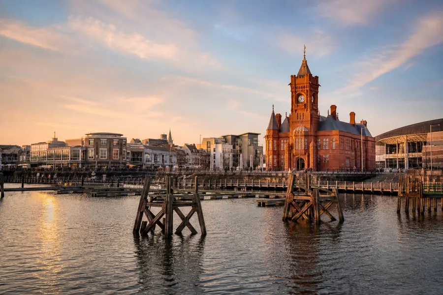 Illustration photographique : une vue éditoriale de Cardiff, Royaume-Uni.