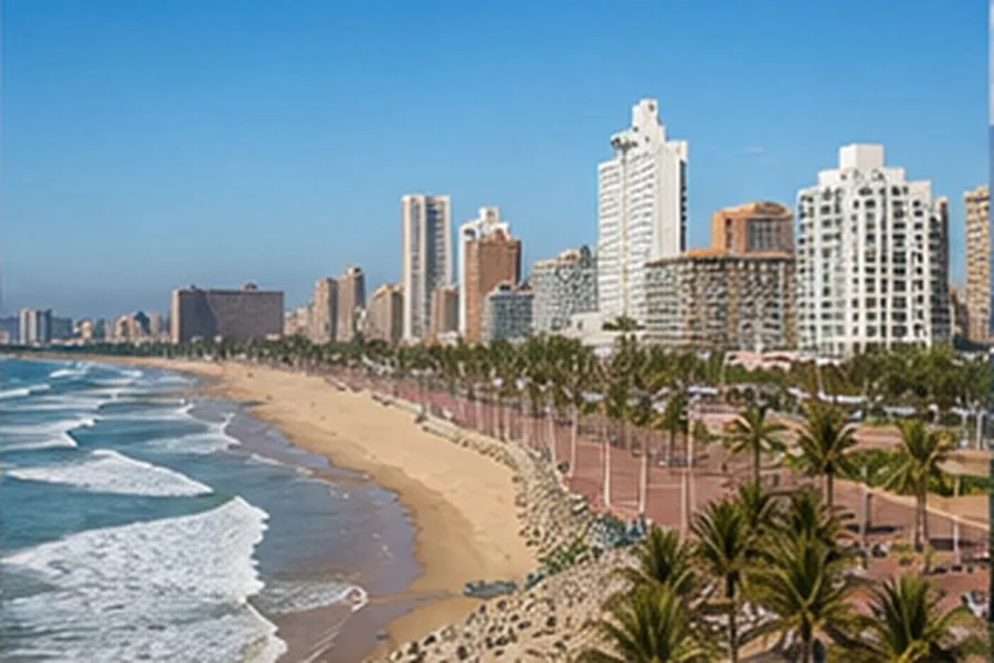 Illustration photographique : la promenade du Golden Mile et l’océan Indien à Durban.