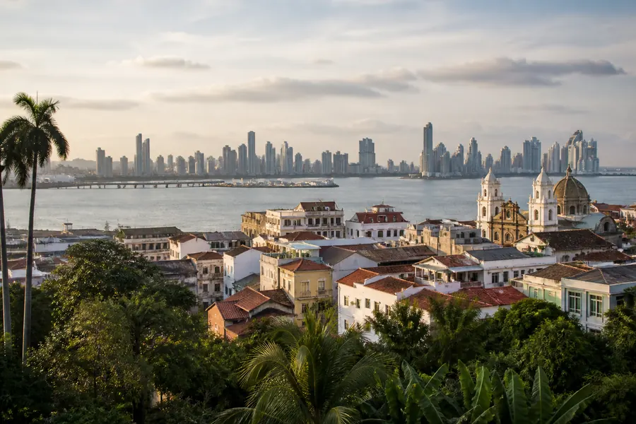 Illustration photographique : une vue éditoriale de Panama, Panama. Illustration éditoriale, scène imaginaire.
