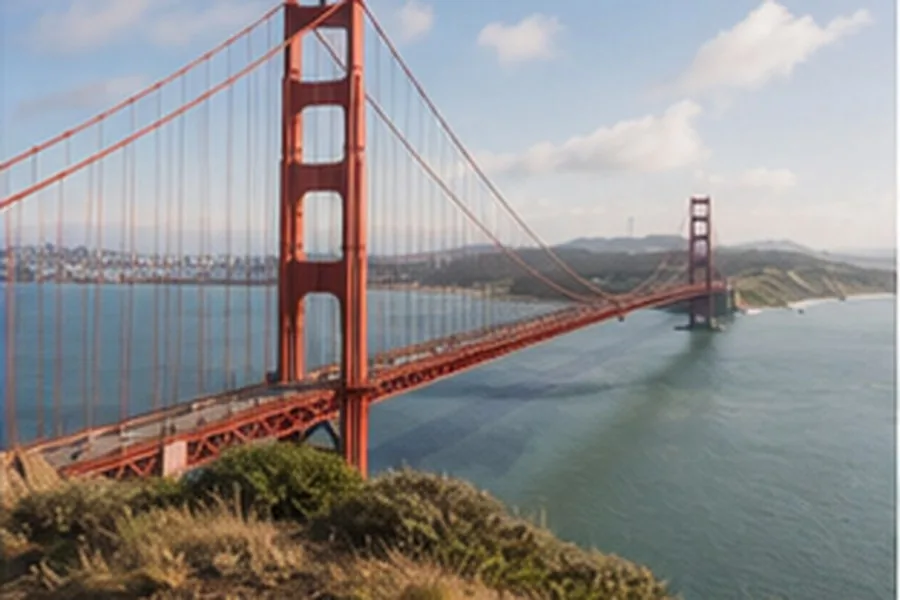 Illustration photographique : le Golden Gate Bridge traversant la baie de San Francisco.