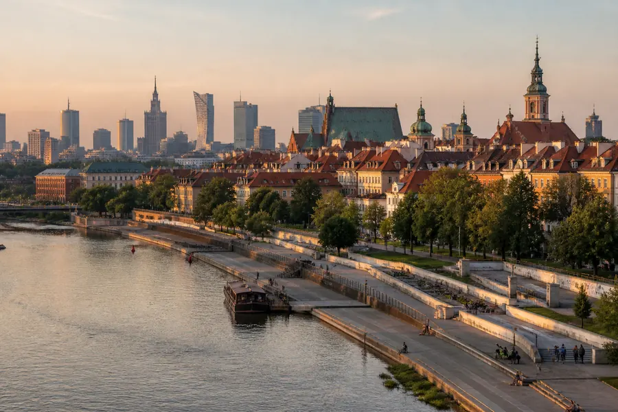 Illustration photographique : une vue éditoriale de Varsovie, Pologne.