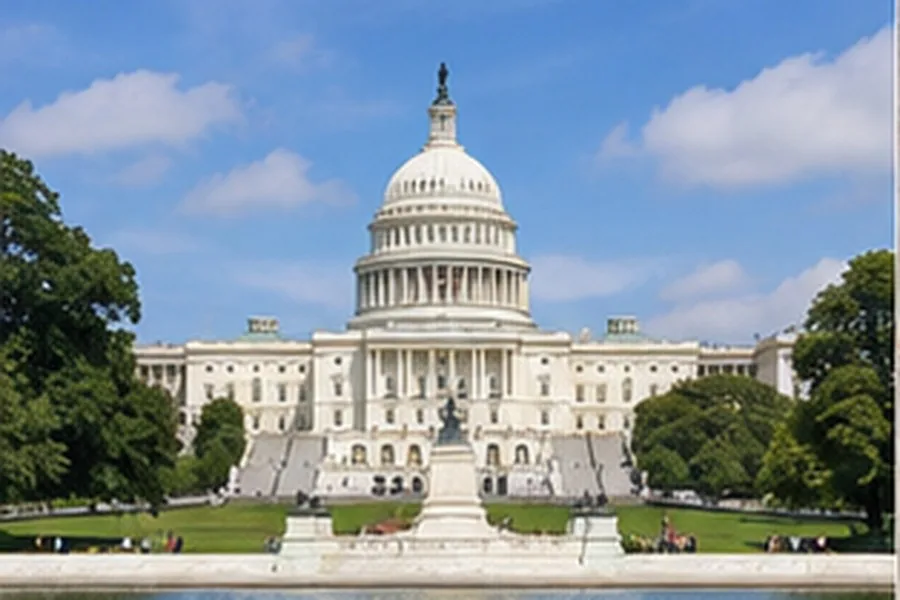 Illustration photographique : le Capitole des États-Unis au bout du National Mall à Washington.